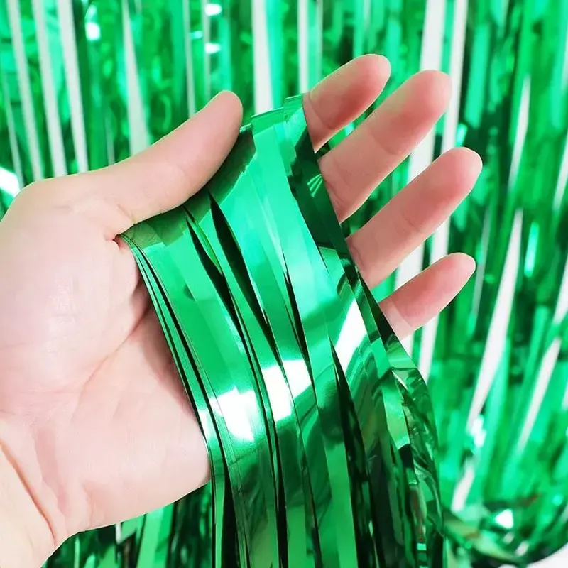 Cortina Metalizada Verde