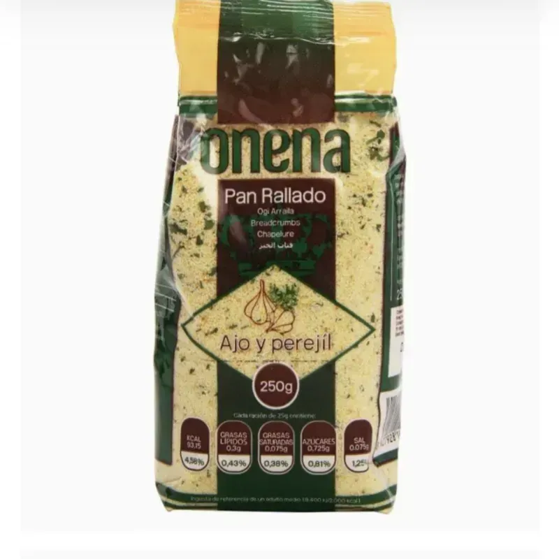 Pan Rallado con ajo y perejil