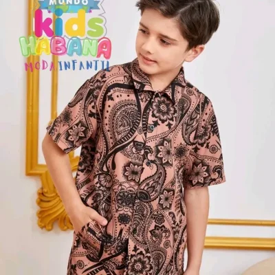 Conjunto de camisa estampada