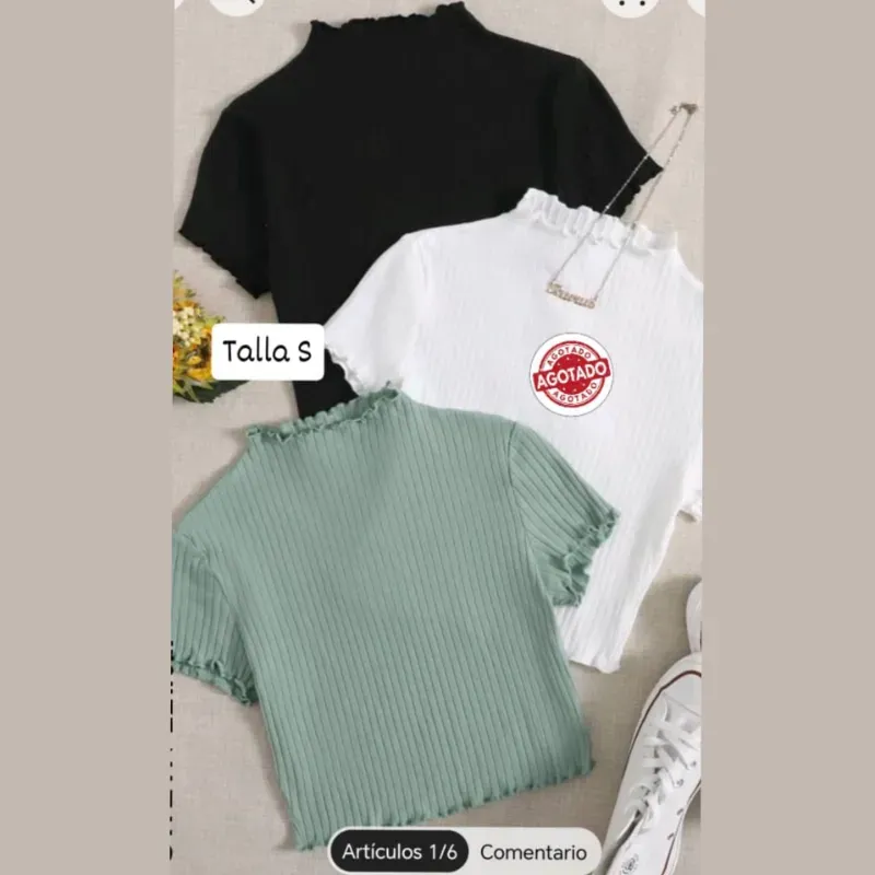 Pullovers cortos con detalles calados