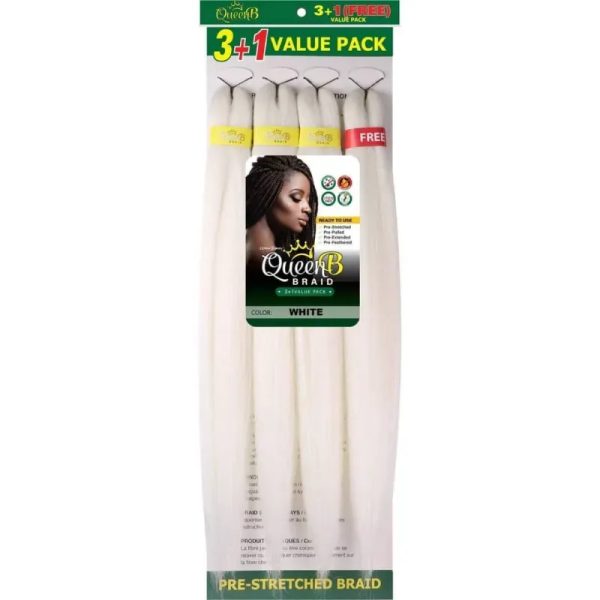 Cabello  Kanekalon de 50 pulgadas # WHITE