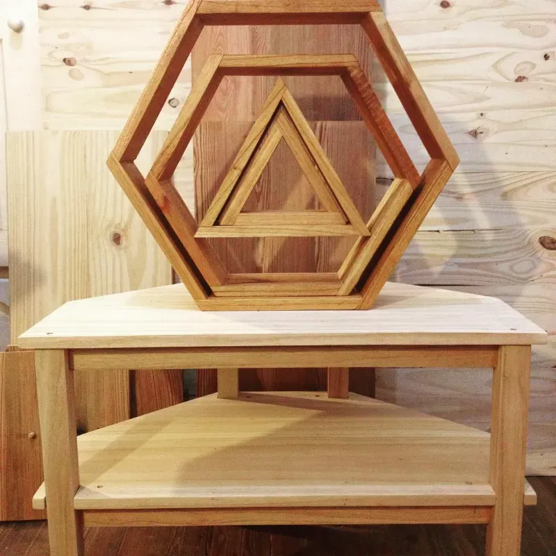 Conjunto estantería y mesa manicura