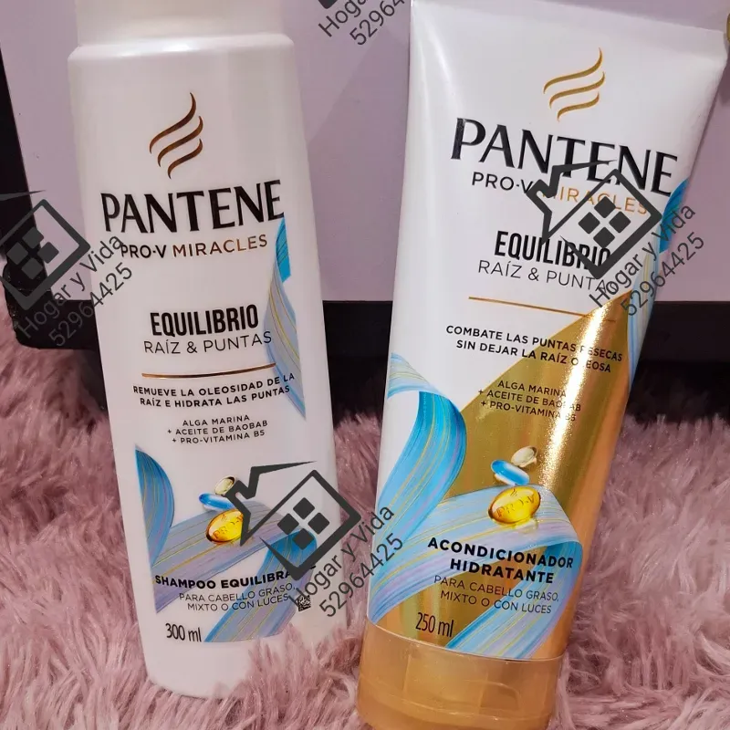 Juego d shampo y acondicionador Pantene Pro-V Equilibrio Raiz y puntas