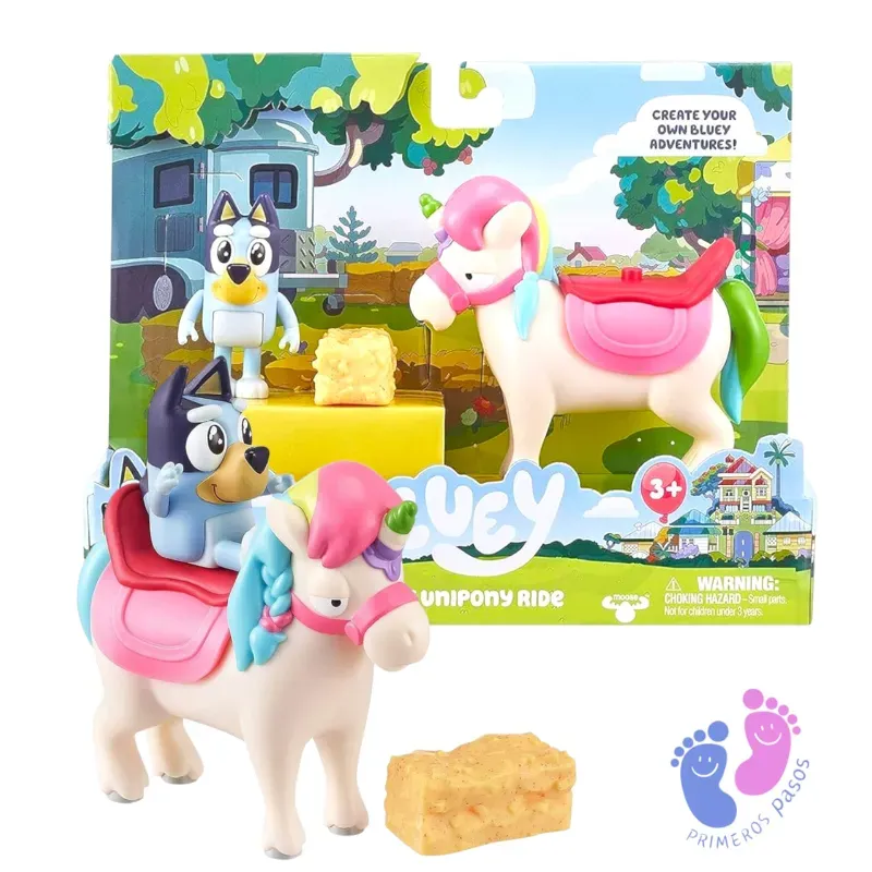 Figuras coleccionables: Bluey y su unicornio