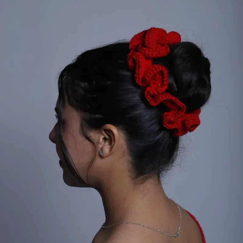 Scrunchie rojo XL