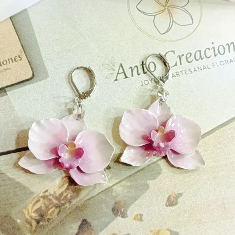Pendientes "Orquídea Majestad"