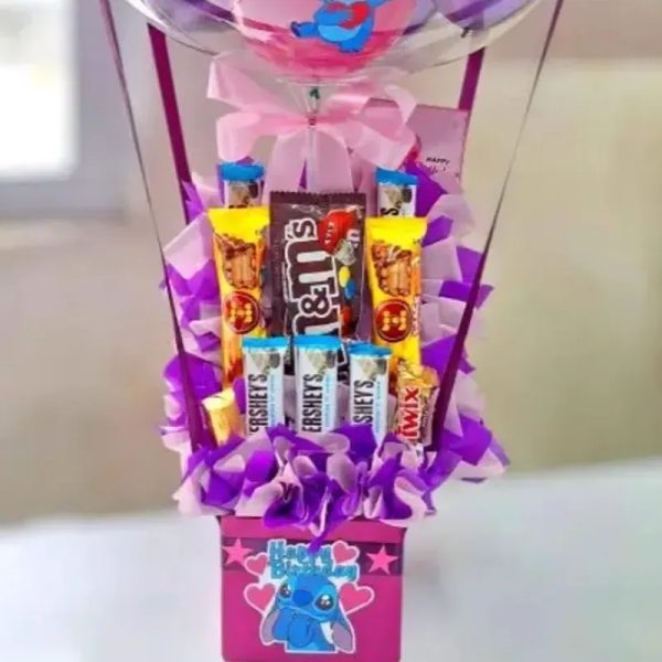 Caja de chuches personalizable +globo burbuja