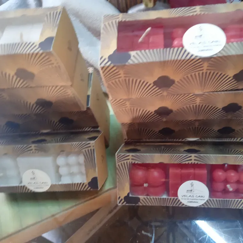 Estuche de 3 velas de cubos y Rubick