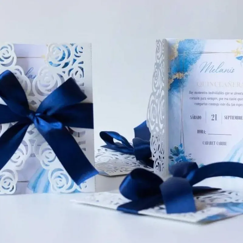 Invitación Encaje de rosas