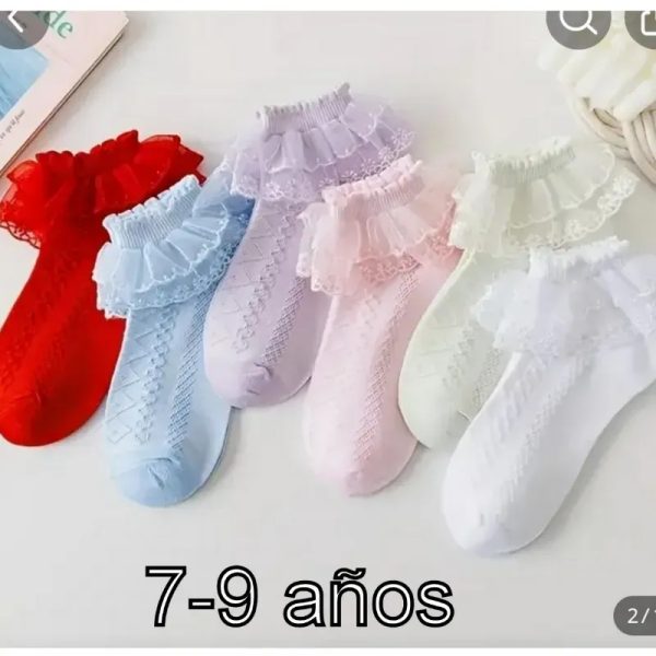 6 pares medias cortas  para niño