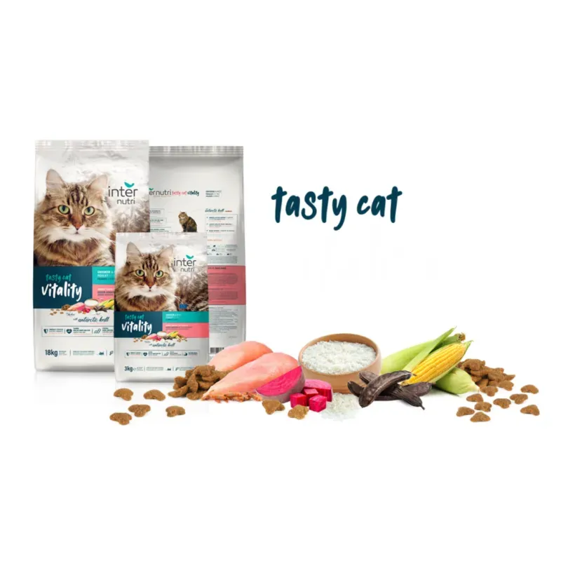 Internutri Tasty Cat Vitality. Pienso para gatos adultos 3kg de 25.00 USD a 23.00 USD