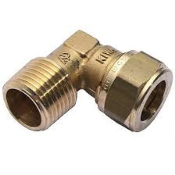 Racor codo macho 1/2"x 16mm  .