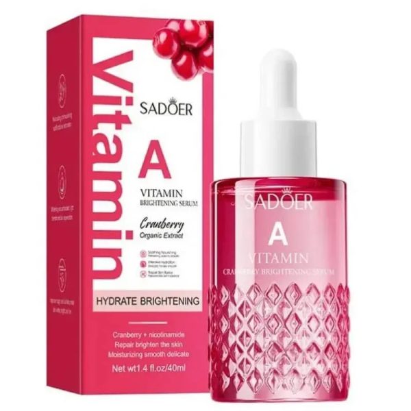 SÉRUM SADOER CON VITAMINA A , NIACINAMIDA Y ARÁNDANOS ROJOS 