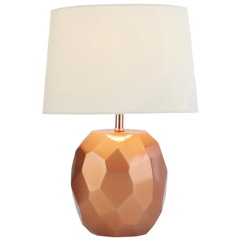 Lampara de mesa - Estilo cobre lustrado