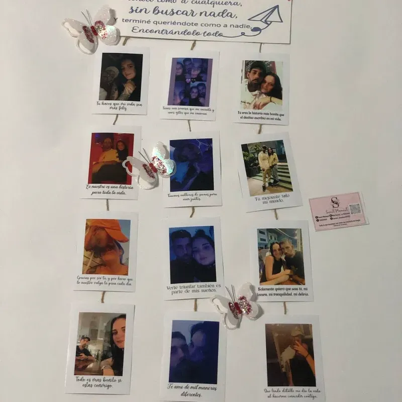 Recuerdos con 12 polaroid grandes