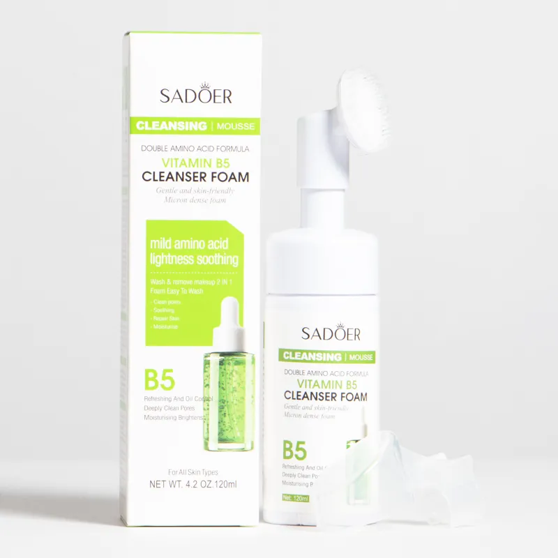 Limpiadore Facial en espuma de Vitamina B5.