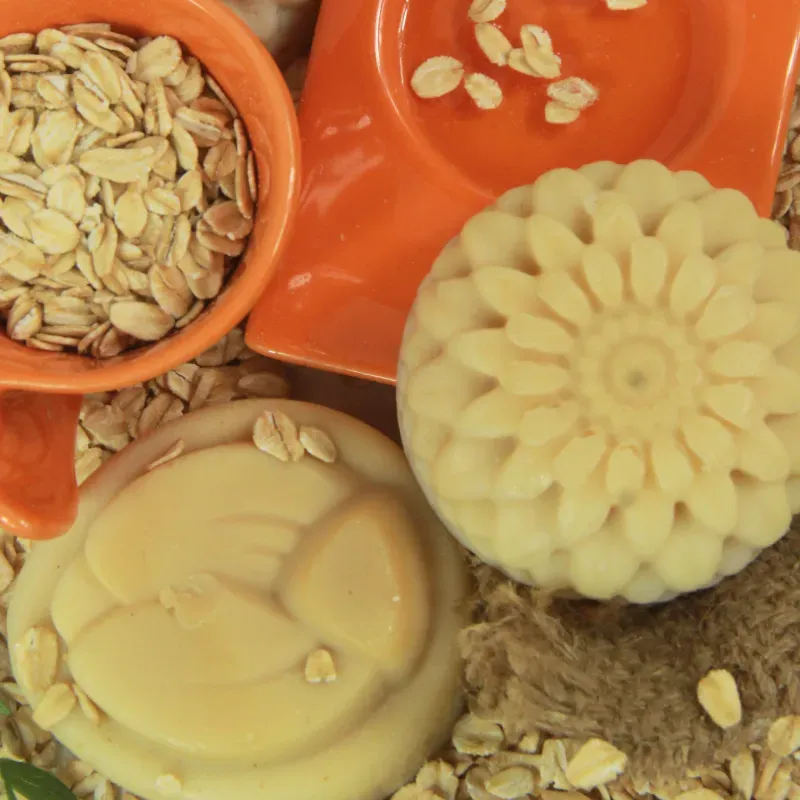 Jabon de Manzanilla,avena y miel 100g