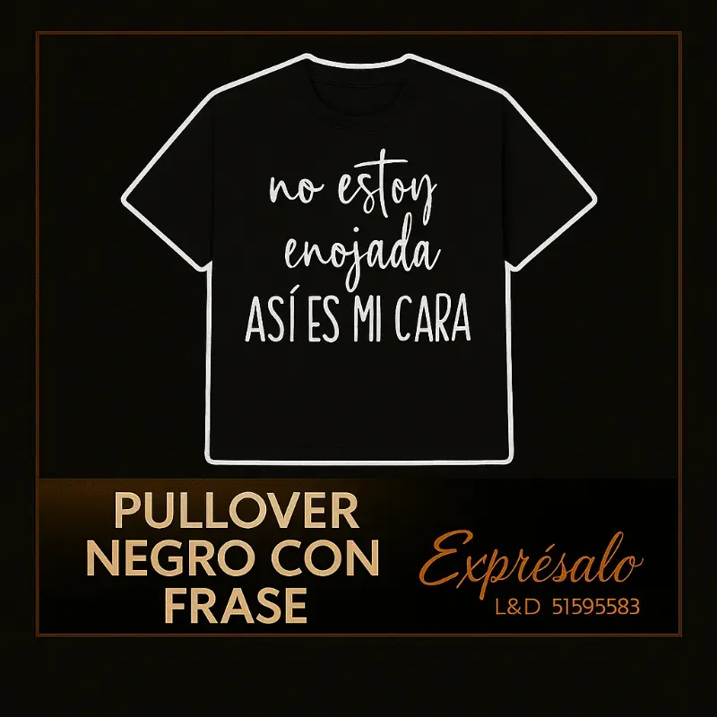 Pullover Negro Adulto (tela dry-fit)