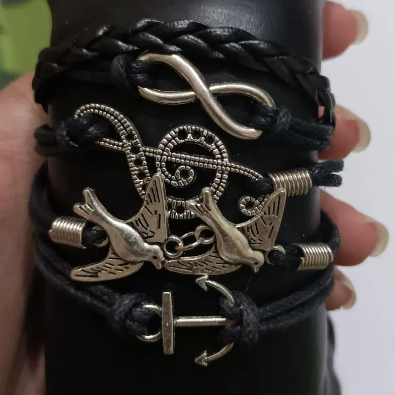 Pulsera combinada negra