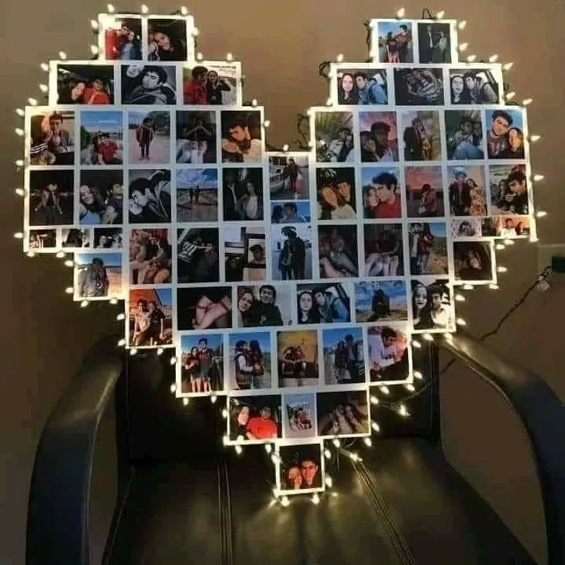 Corazon de 50 fotos en papel fotográfico