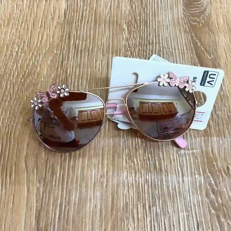 Gafas de armadura fina con flores