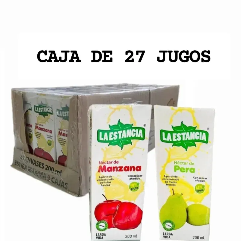 CAJA DE JUGO DE Manzana y Pera( 27 unidades)