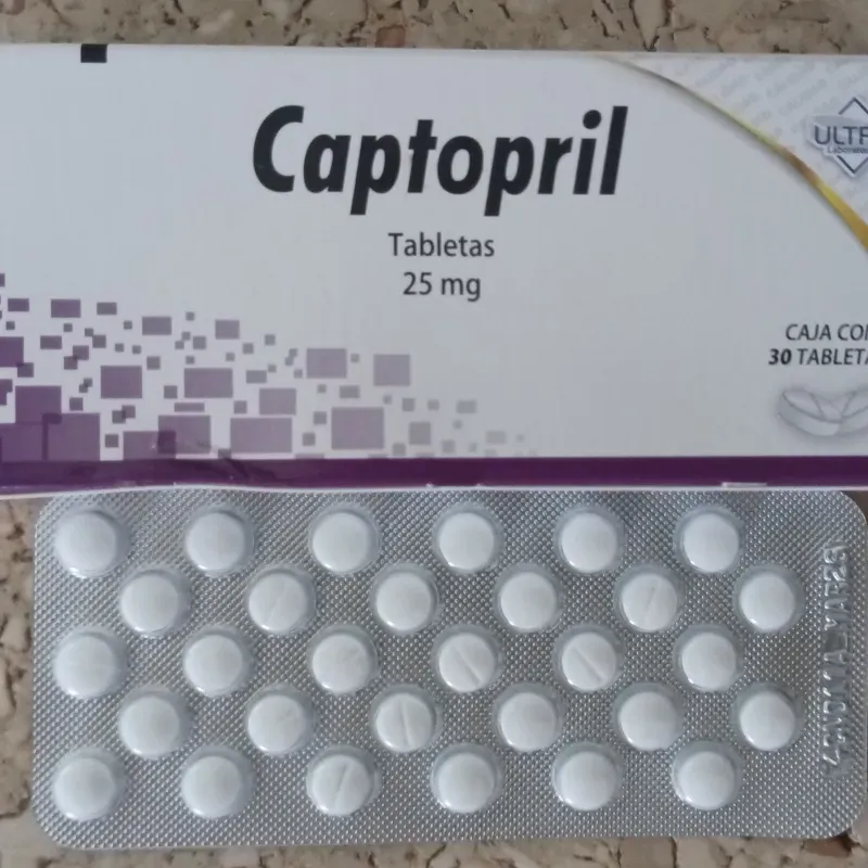 Captopril de 25 mg de 30 tabletas