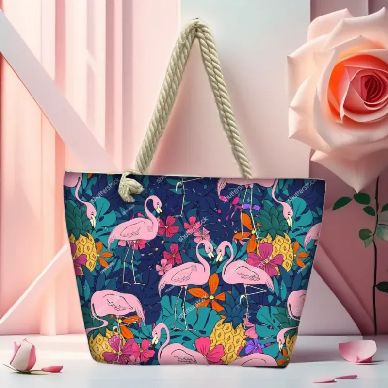 BOLSO DE PLAYA-CON ESTAMPADO