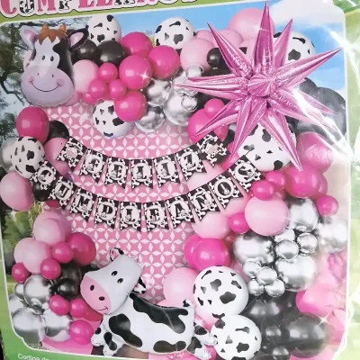 Set arco de globos "LA VACA LOLA"