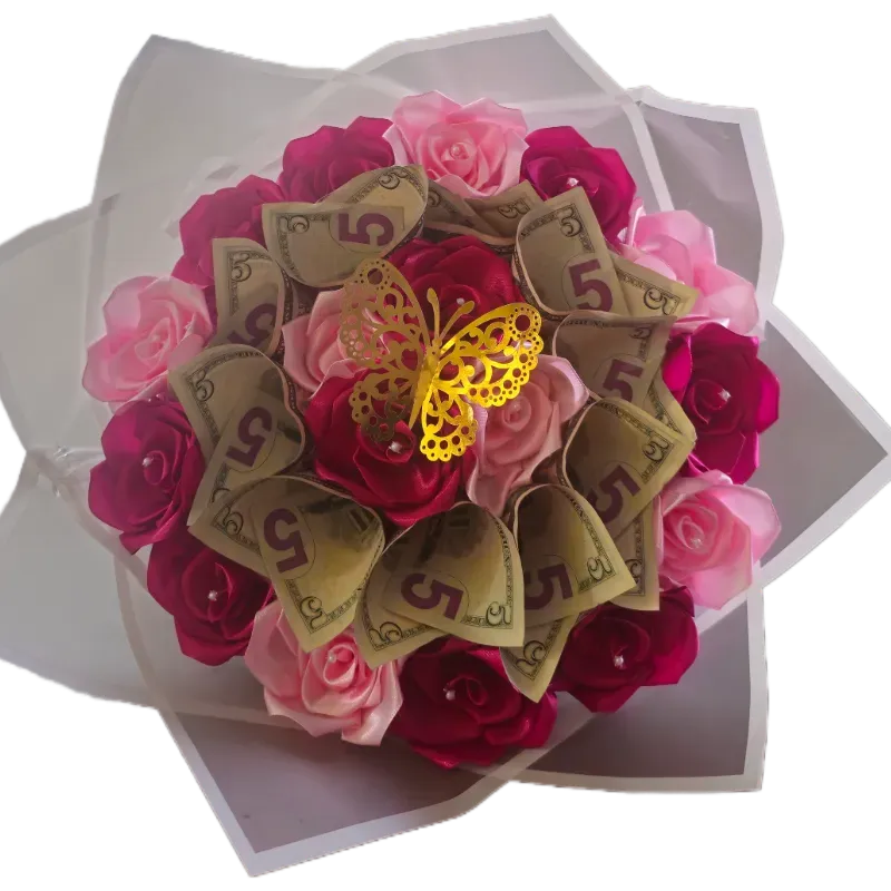 Ramo de rosas eternas con 50 usd