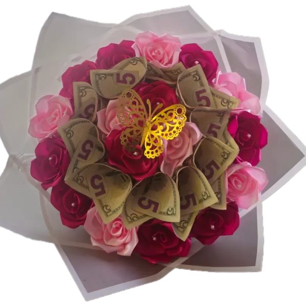 Ramo de rosas eternas con 50 usd