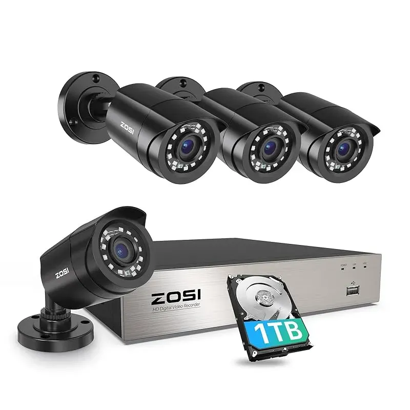 Sistema de cámara Zosi cableado de 4