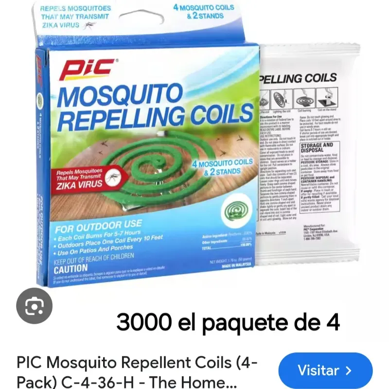 Repelente para mosquitos en incienso