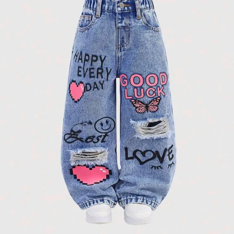 Pantones vaqueros anchos