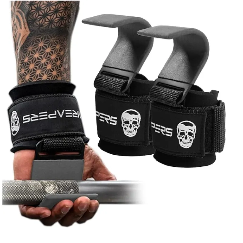 Ganchos de levantamiento de pesas (par)