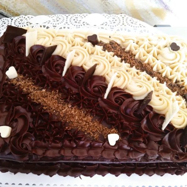 Rectangular crema pastelera choco- vainilla