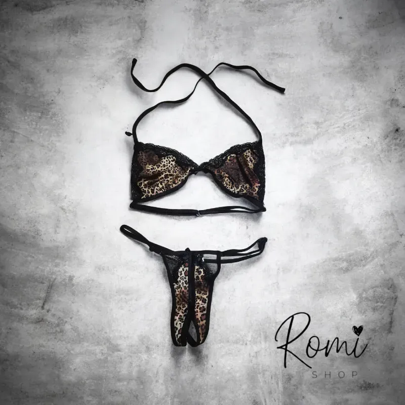Conjunto Lencería Animal Print