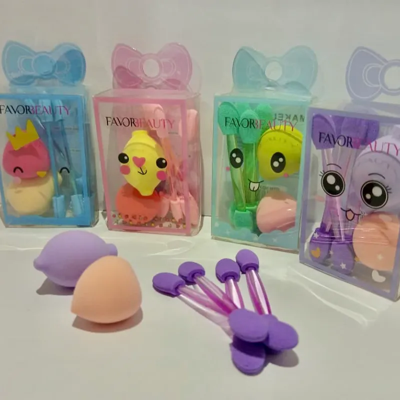 set de esponjas mini + 4 aplicadores