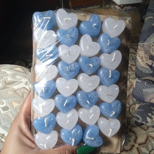 Paquete de 30 velitas pequeñas de corazones