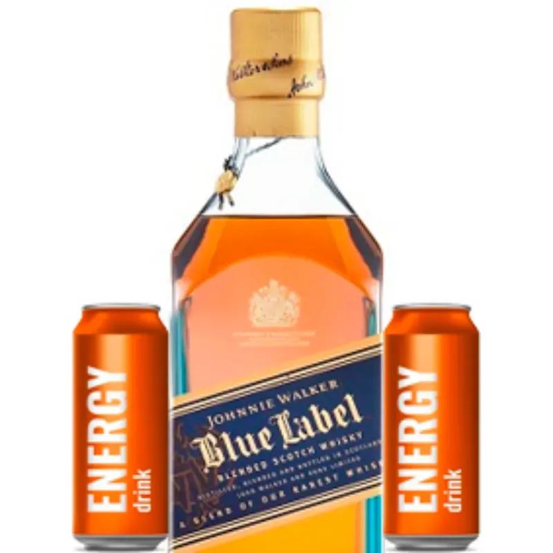 JOHNNIE WALKER BLUE LABEL + ENERGIZANTES