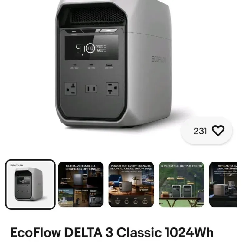 EcoFlow DELTA 3 Classic 1024Wh