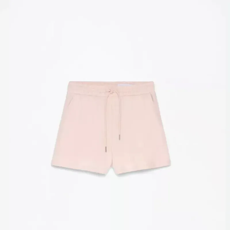 Short de felpa rosa claro