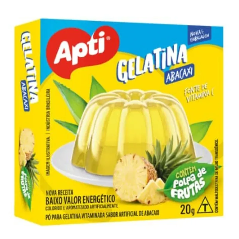 Gelatina sabor a piña 20g