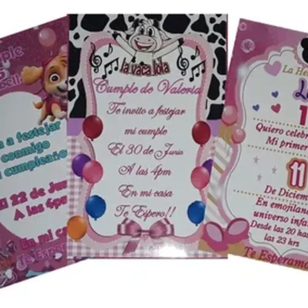 Invitaciones papel fotográfico