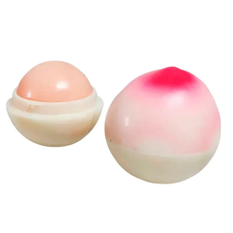 Bálsamo labial humectante e hidratante en forma de durazno 