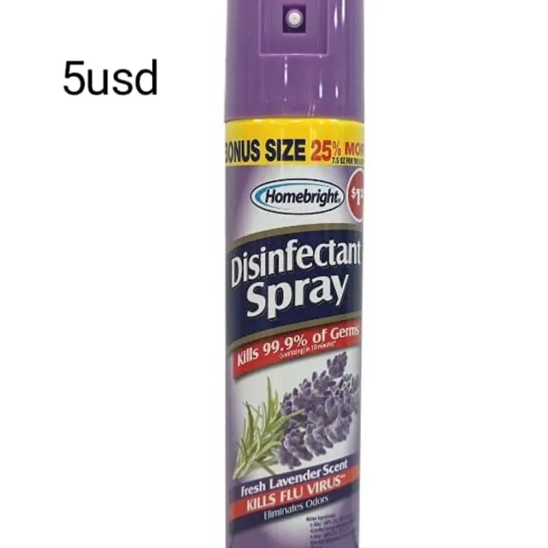 Spray desinfectante y ambientador lavanda