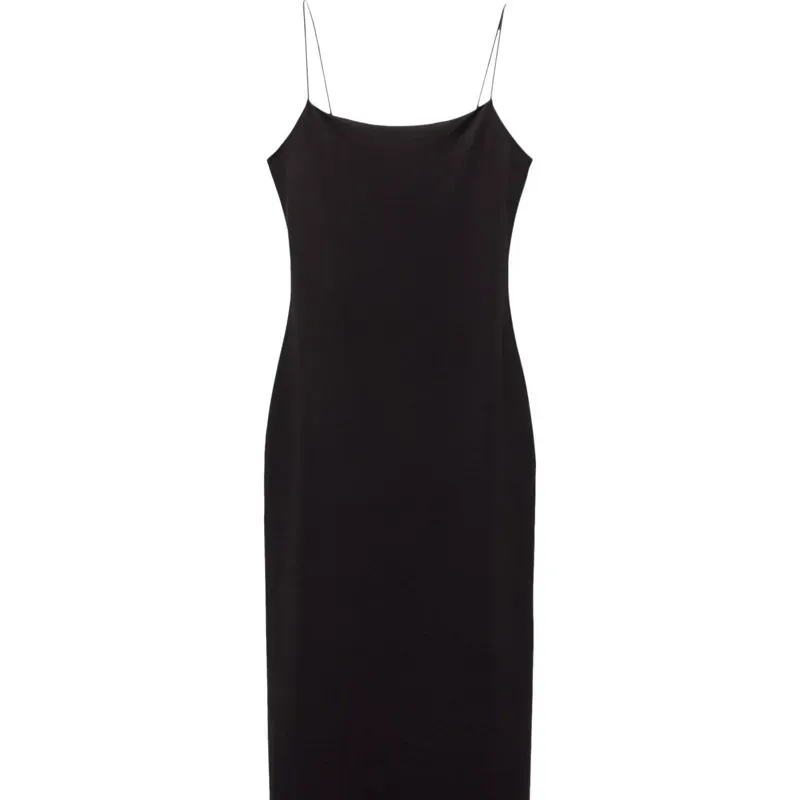 Vestido largo poliamida tirantes finos