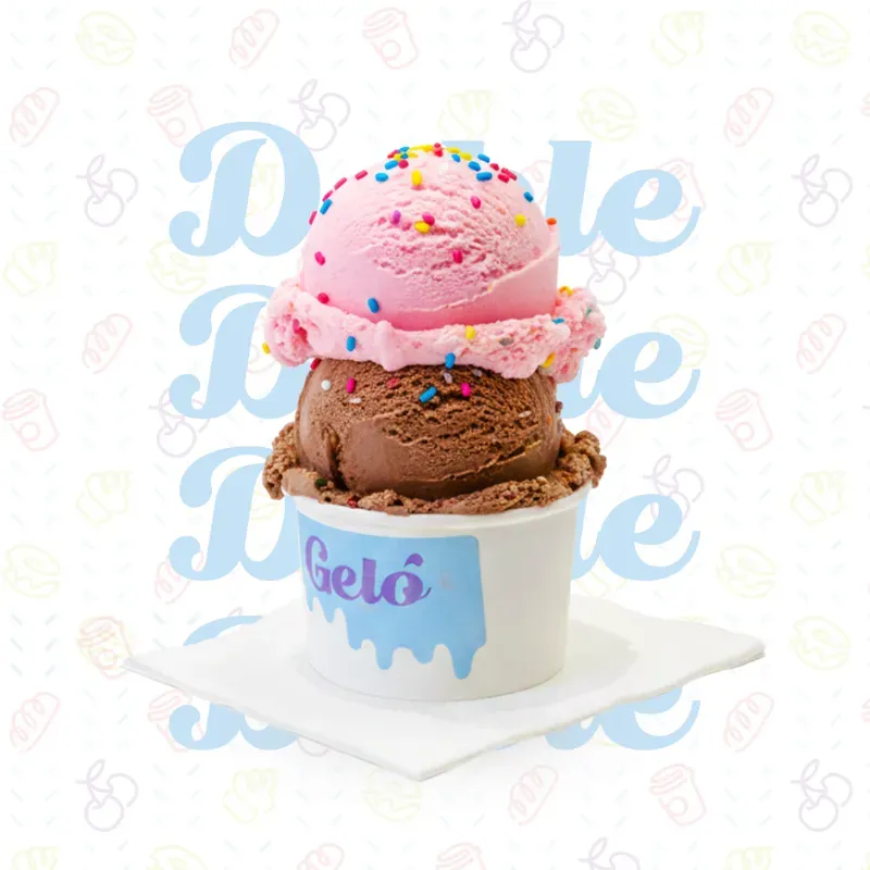 Vaso de cuatro sabores