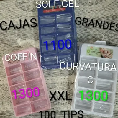 CAJAS DE 100 UÑAS EXTRA LARGAS