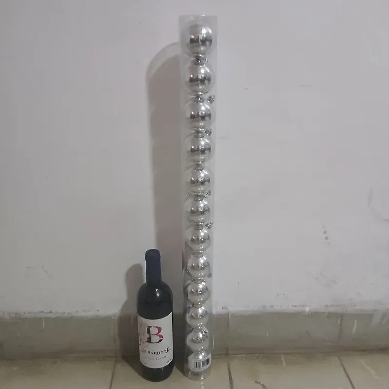Set de 12 bolas de navidad (Plateado)